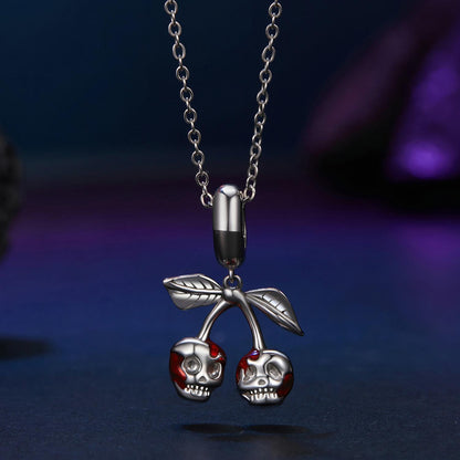 Cherry Skull Pendant Charm