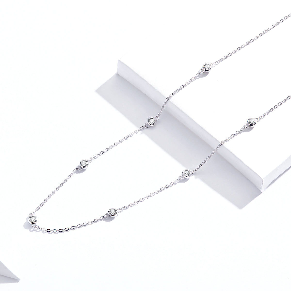 Simple CZ Pendant Necklace