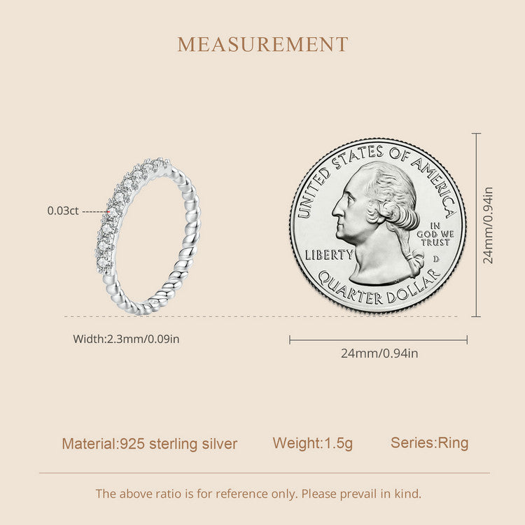 Textured Moissanite Ring