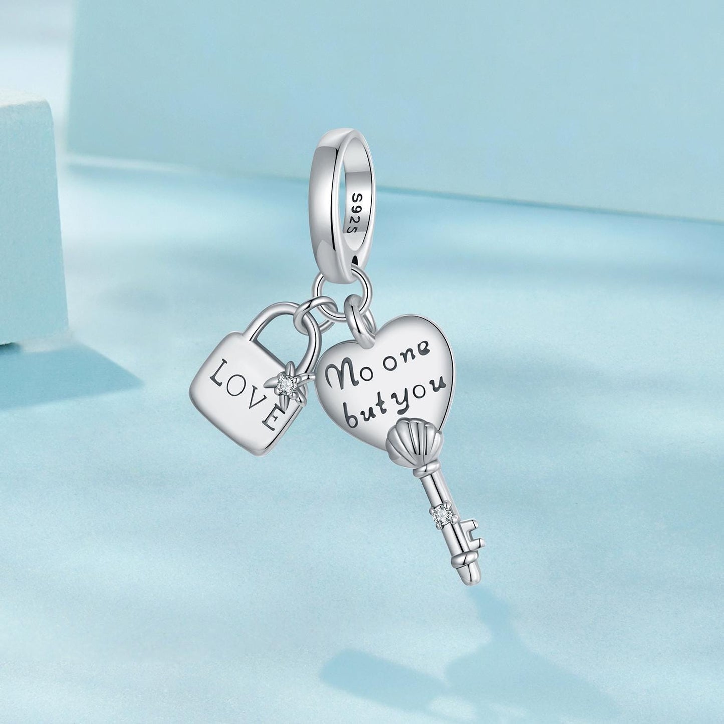 Key Lock Pendant Charm
