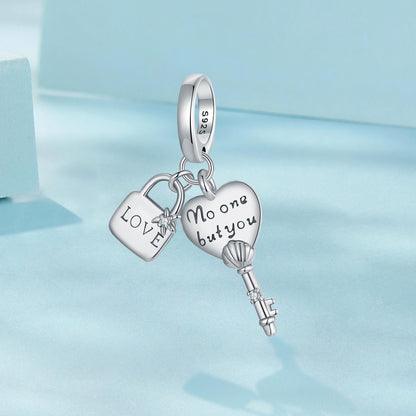 Key Lock Pendant Charm