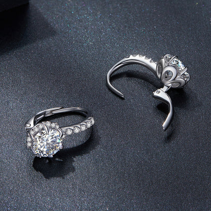 1ct Moissanite Spring Earring