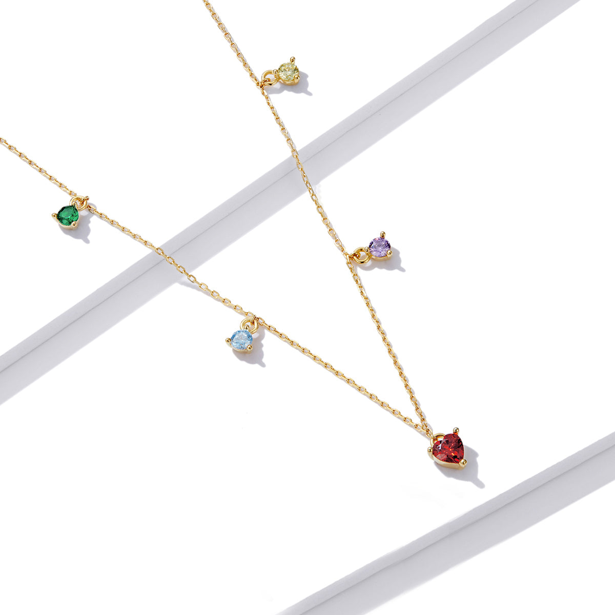 Colorful Zircon Statement Necklace