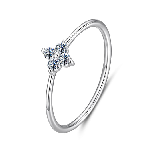 Lucky Clover Moissanite Ring