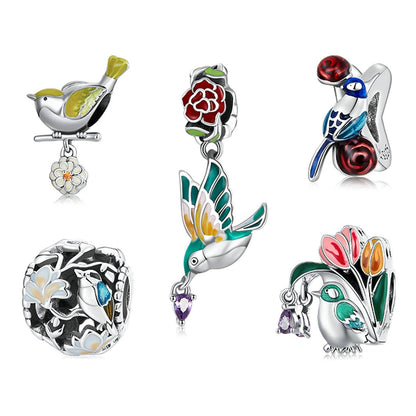 Flower & Bird Charm