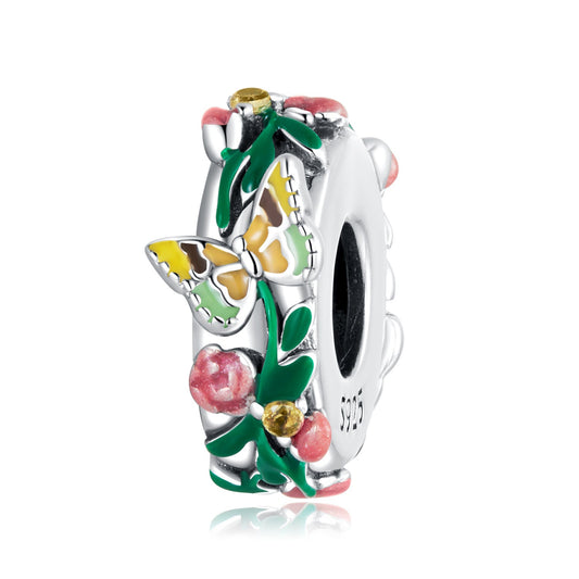 Butterfly & Flower Sapcer Charm