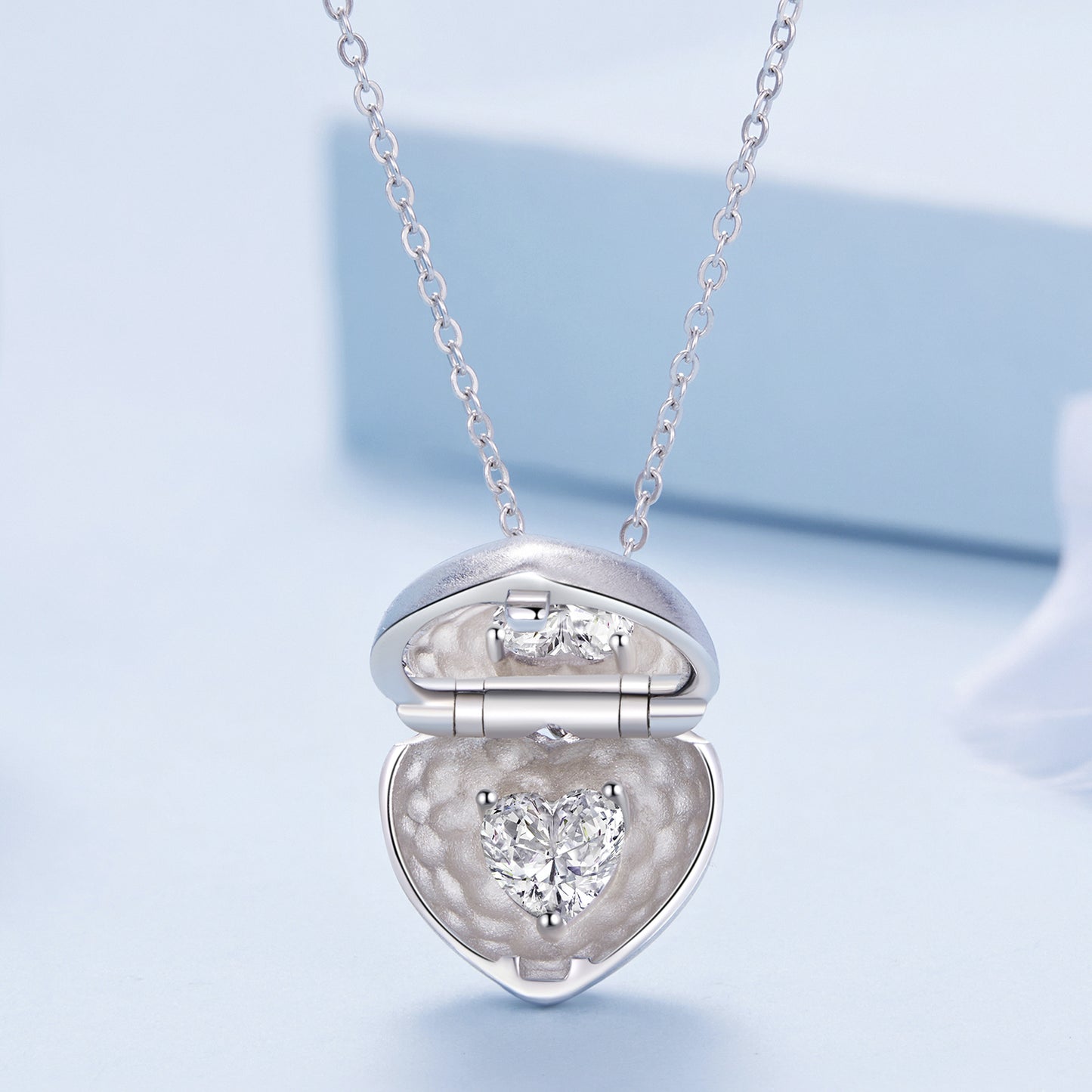 Customizable Heart Locket Necklace