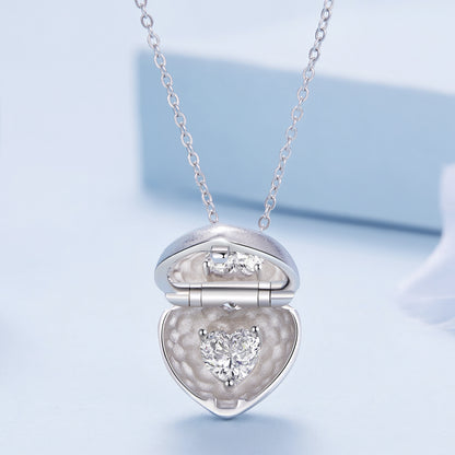 Customizable Heart Locket Necklace