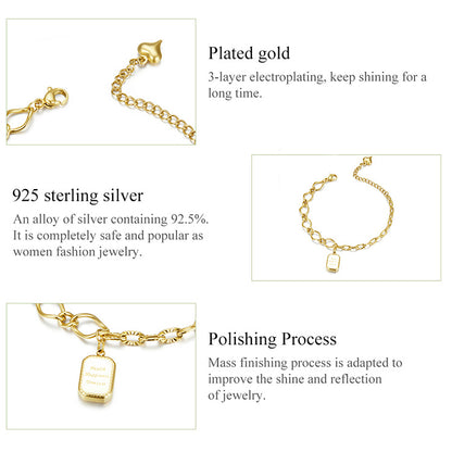 Asymmetrical Geometric Chain Bracelet