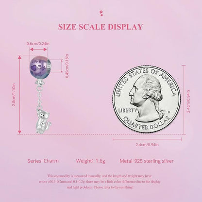 Flying Balloon Cat Charm