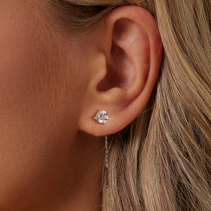 0.4ct Moissanite Threader Earrings