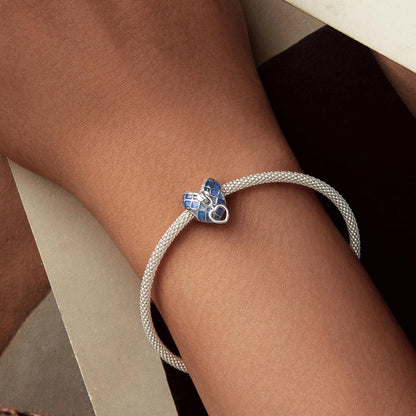 Heart Zipper Denim Charm