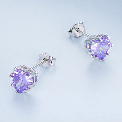 February Birthstone Stud Earrings