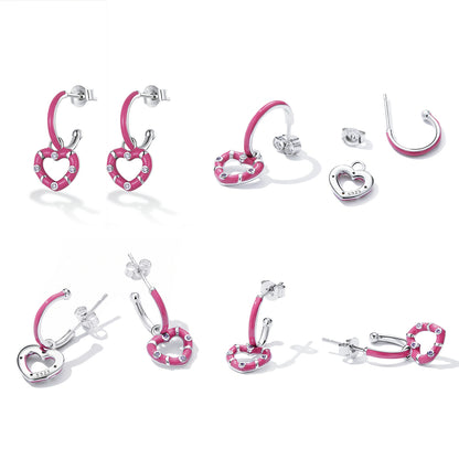 Minimalist Heart Hoop Earrings