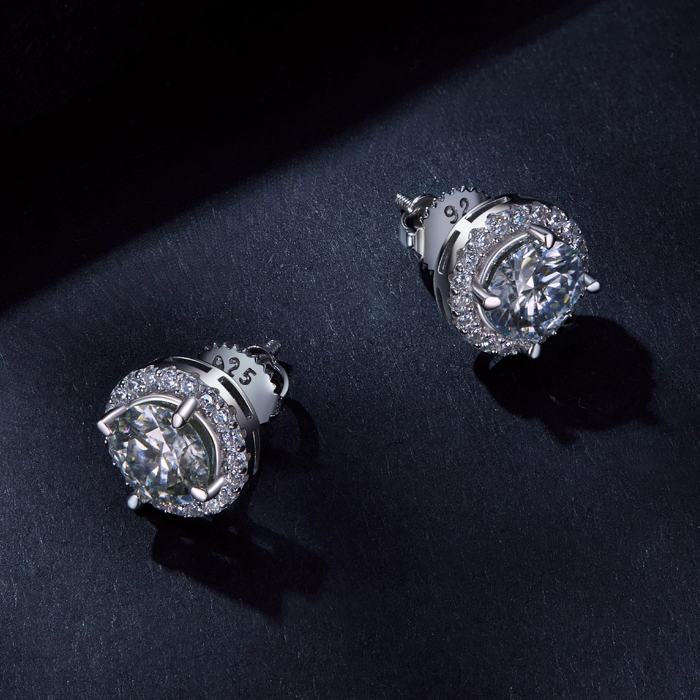 1ct Moissanite Studs