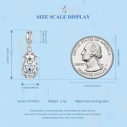 Easter Rabbit Pendant Charm