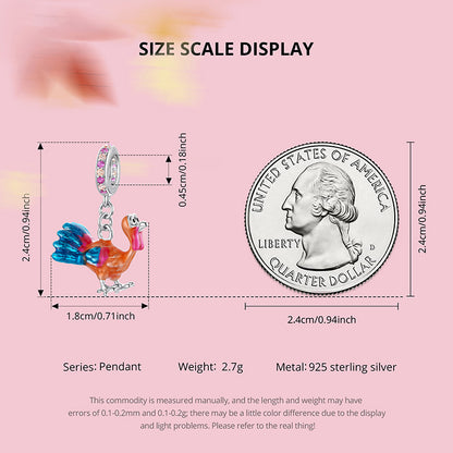 Thanksgiving Turkey Pendant Charm