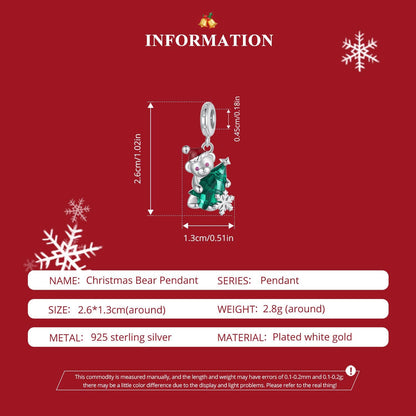 Christmas Bear Pendant Charm