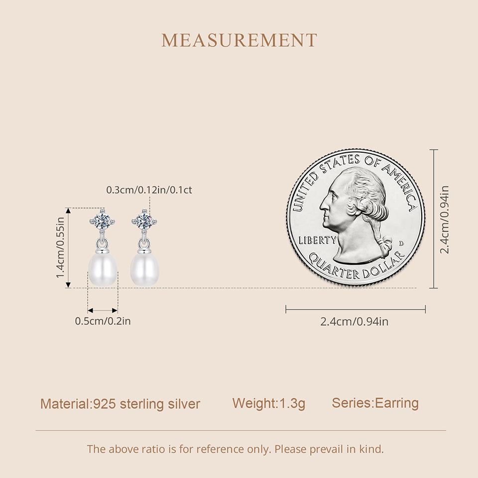 Moissanite & Pearl Studs