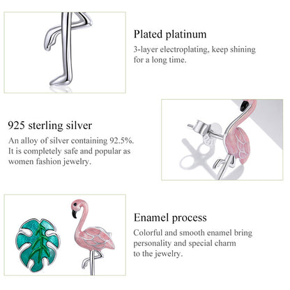 Leaf and Bird Earrings