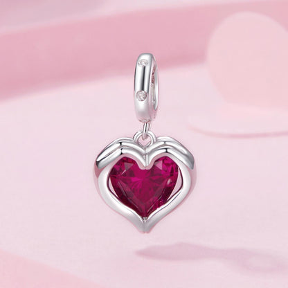 Holding Love Heart Charm