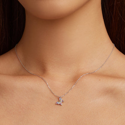 Multi-colored Butterfly Necklace