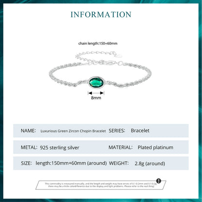 Luxury Green Zircon Choker Bracelet