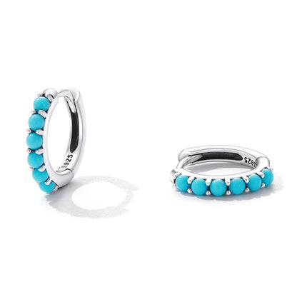Minimalist Turquoise Clip Earrings
