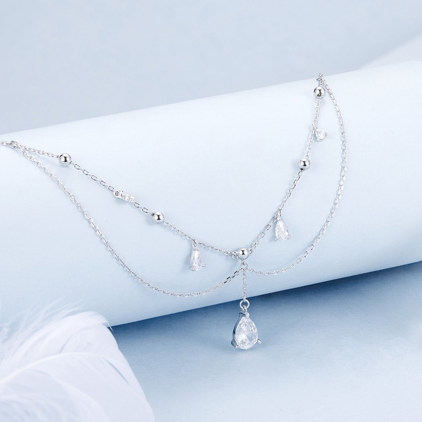 Teardrop Fringe Necklace