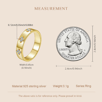 Lucky Clover Moissanite Ring