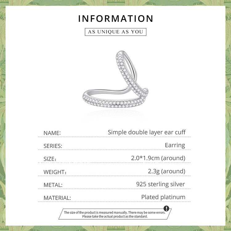 Minimalist Double-layer Ear Cuff