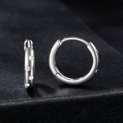 Bubble Design Moissanite Ear Climbers