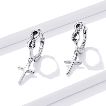 Creative Cross Hoop Earrings