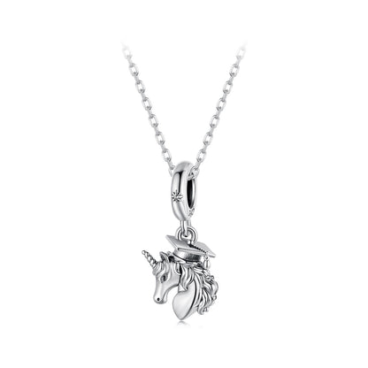 Graduation Unicorn Pendant Charm