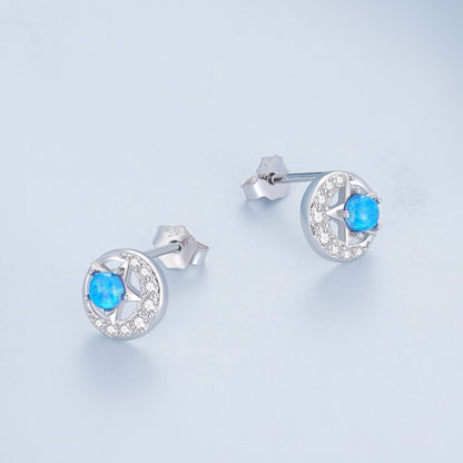 Star and Moon Stud Earrings