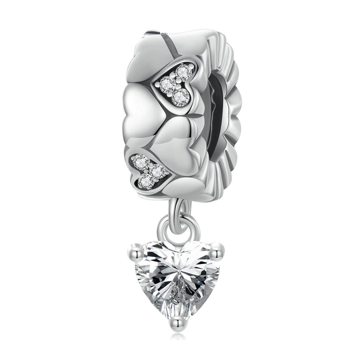 Heart Silicone Stopper Beads Charm