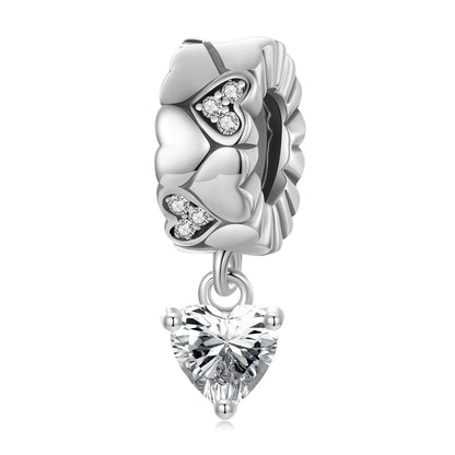 Heart Silicone Stopper Beads Charm