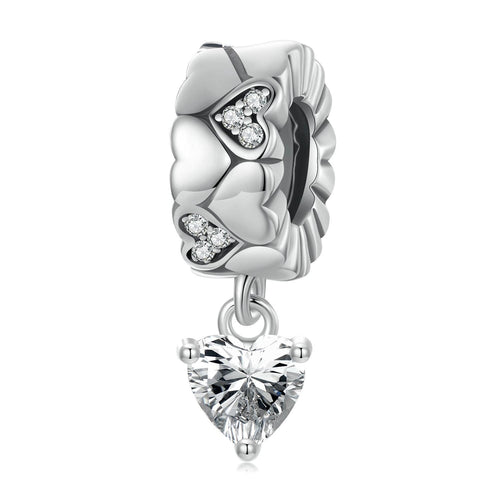 Heart Silicone Stopper Beads Charm