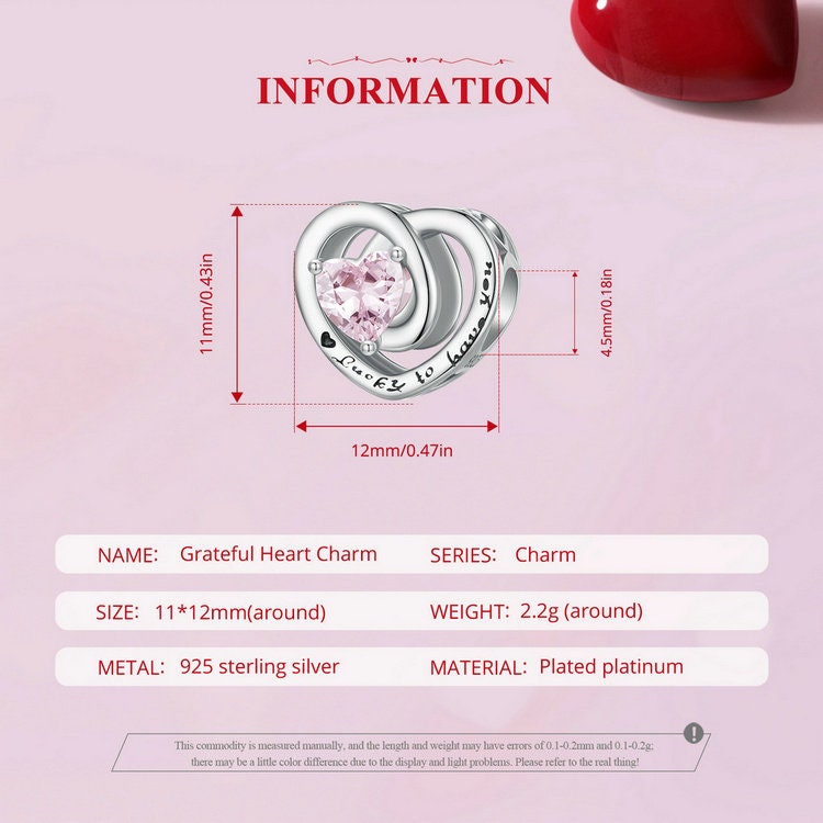 Grateful Heart Charm