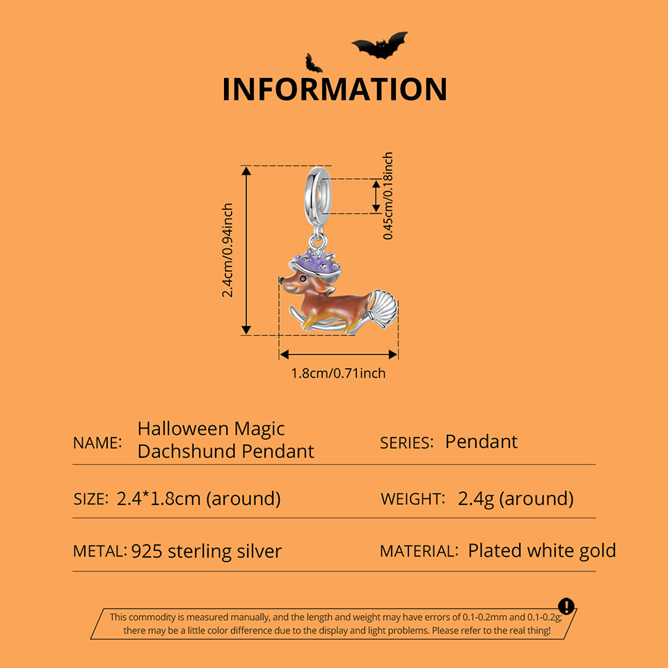 Halloween Magic Dachshund Pendant Charm