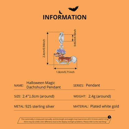 Halloween Magic Dachshund Pendant Charm