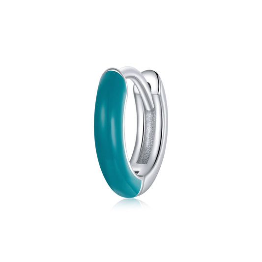 Dual-Tone Clip-On Earrings-Blue