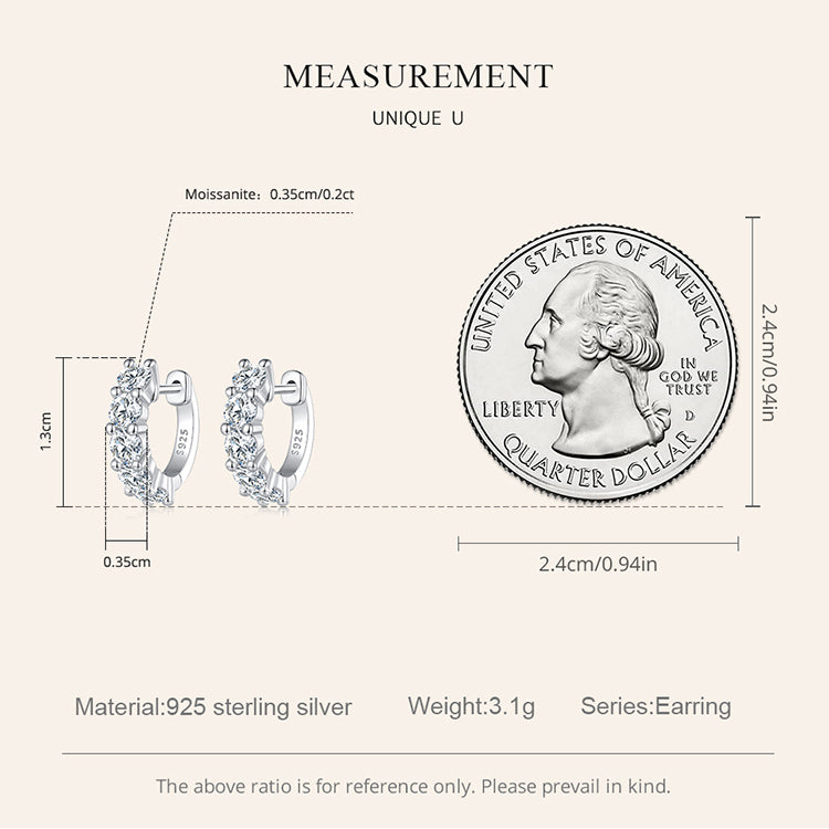 Sparkling Moissanite Ear Climbers