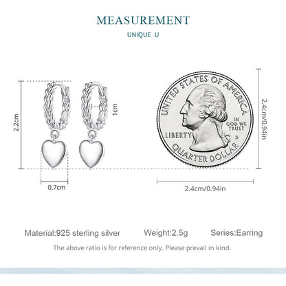 Twisted Heart Clip-On Earrings