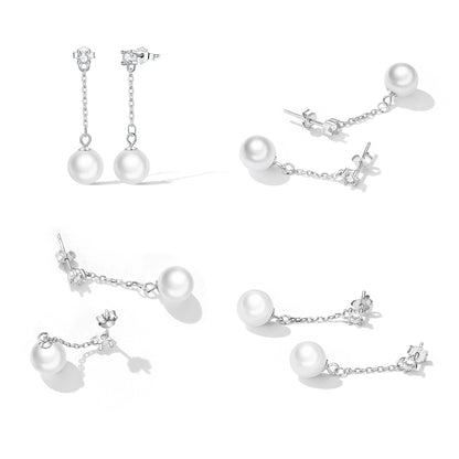 Minimalist Pearl Hoop Earrings