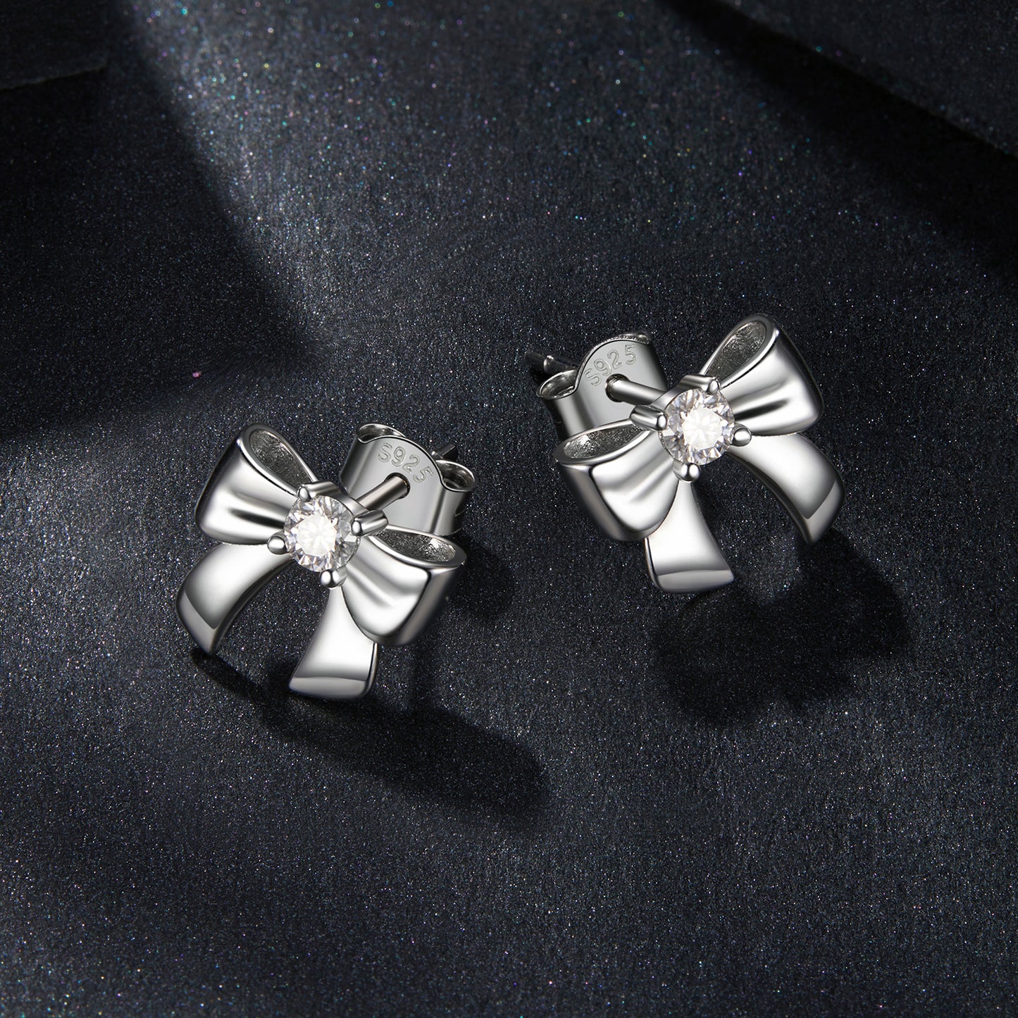 Bow Tie Moissanite Studs