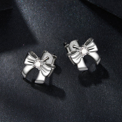 Bow Tie Moissanite Studs