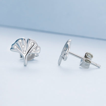 Ginkgo Leaf Stud Earrings