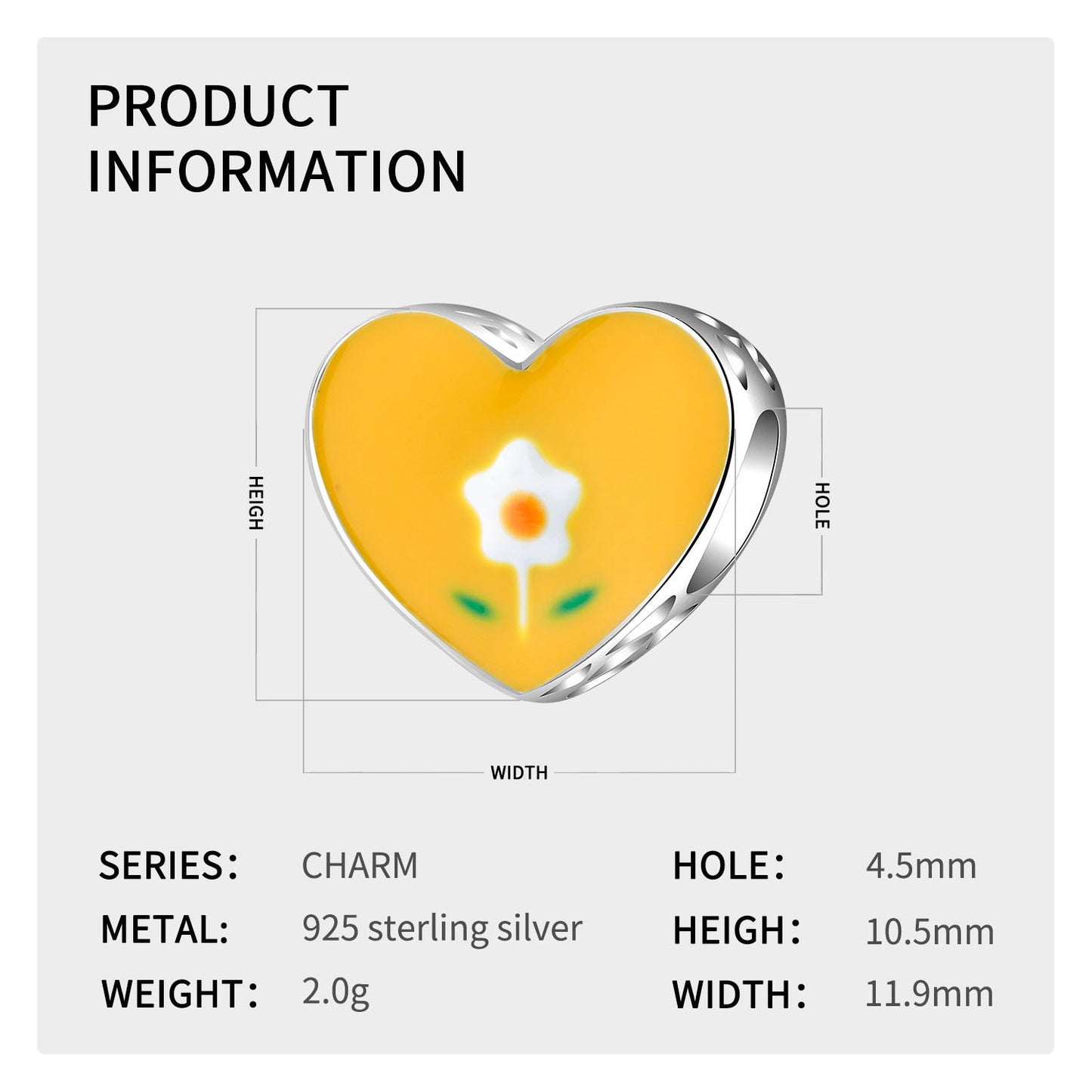 Little Yellow Flower Charm