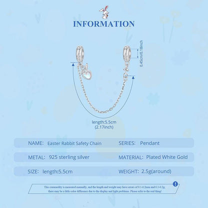 Easter Rabbit Safety Chain Charm